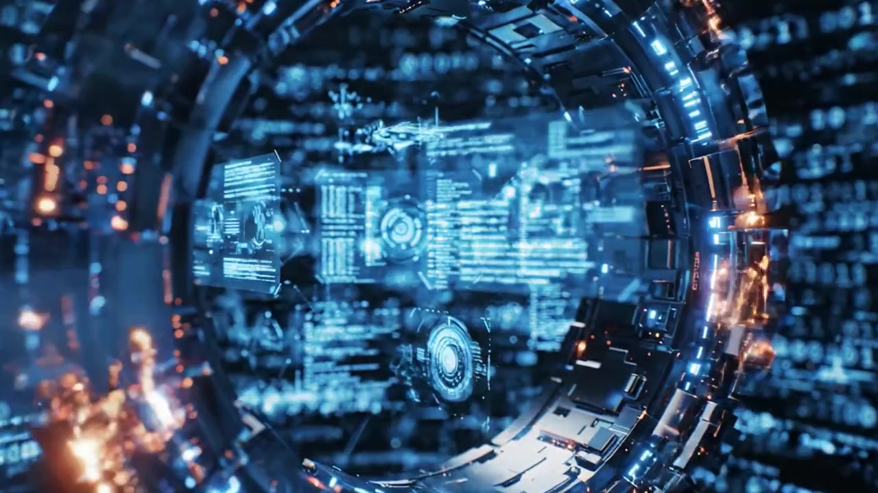 A Futuristic Digital Sphere Surrounded by a Dense Matrix of Glowing Binary Code, Symbolizing Advanced Technology and Data Connectivity