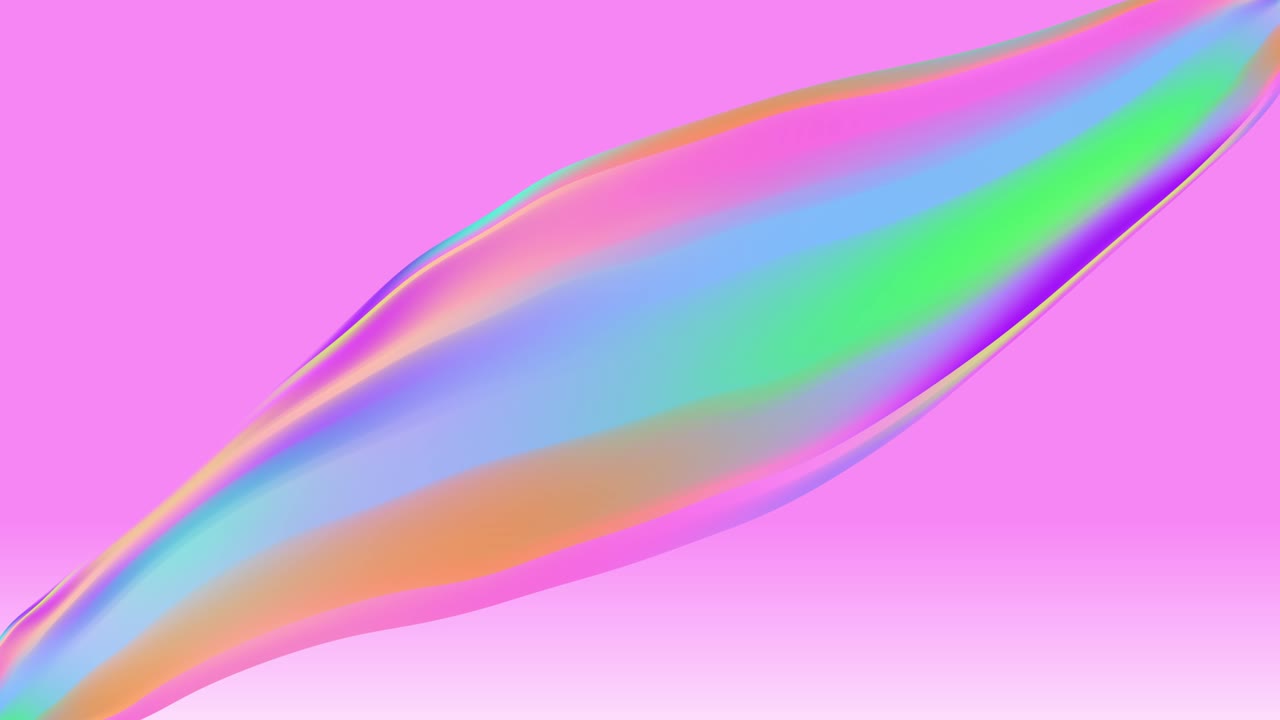 무지개 색의 타원형 비누 거품 모션 그래픽