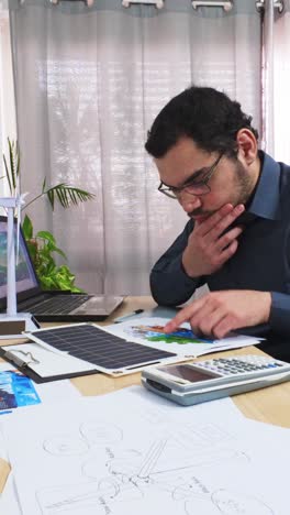 designer pointing at an illustration to explain a concept