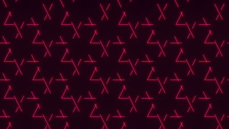 vibrant red neon zigzag pattern with diamond shape