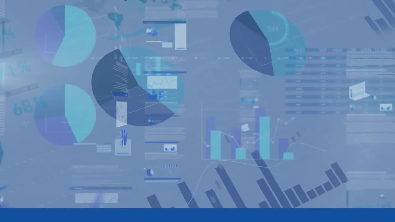Animation of financial data processing and statistics recording