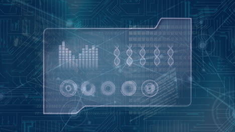 animation of data processing over shapes