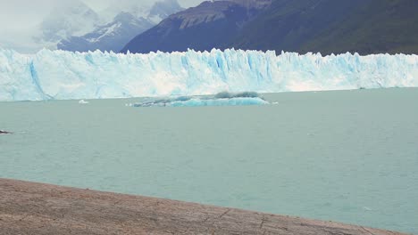 iceberg walls of perito moreno glacier on lake argentino in patagonia argentina