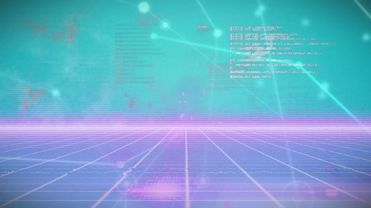 Animation of data processing and network of connections