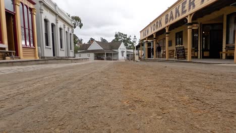 quiet street scene in historic sovereign hill