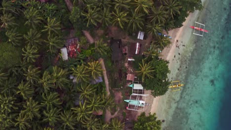 bird's eye view of the community of san pablo island southern leyte philippines, aerial