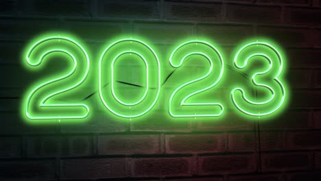 new year 2023 neon