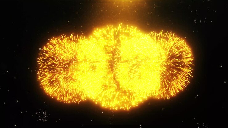One Day Sale Promotion with Fireworks and Glitter