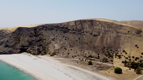 mountains by the rapid bay with a small seaside town in fleurieu peninsula, south australia