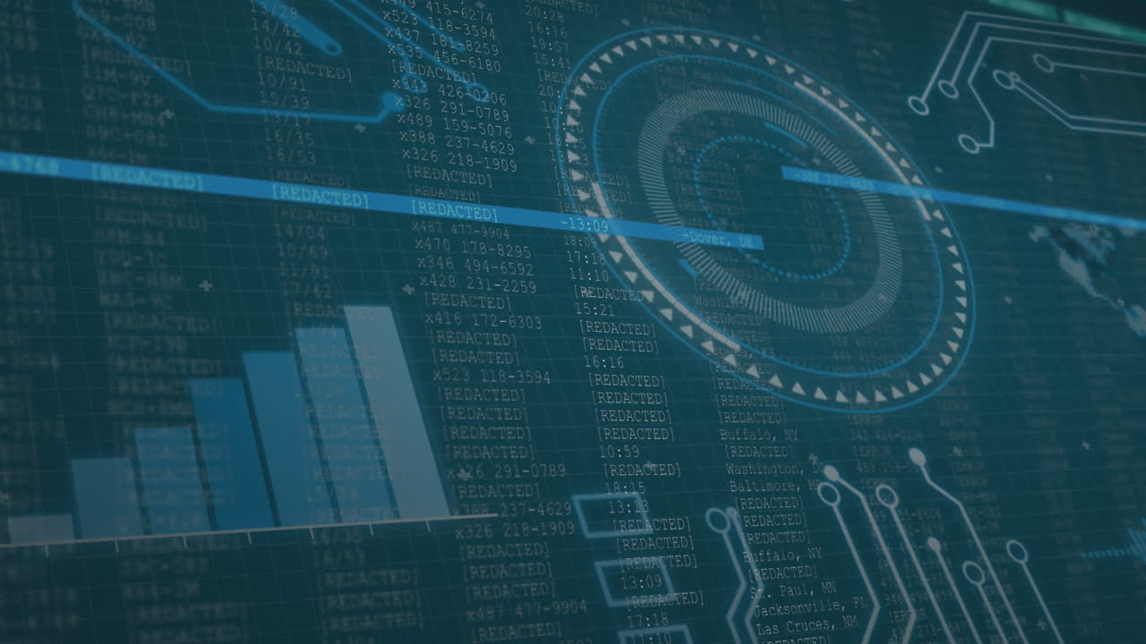 animación del procesamiento de datos sobre la red