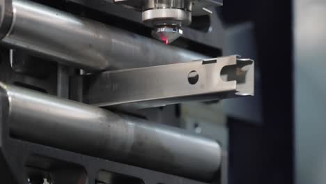 CNC Laser and gas cutting of metal, modern industrial technology.
