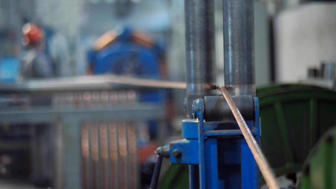 proceso para la producción de la planta de cables de cobre eléctrico, de cerca.