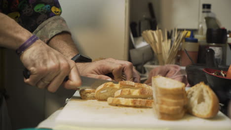 slicing bread