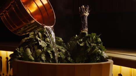 preparing a traditional russian banya