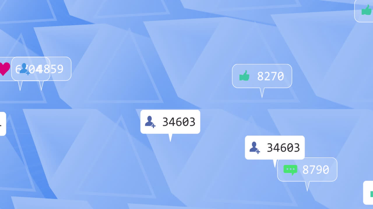 Animation of social media data processing over abstract pattern