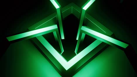 formas geométricas verdes 3d abstractas