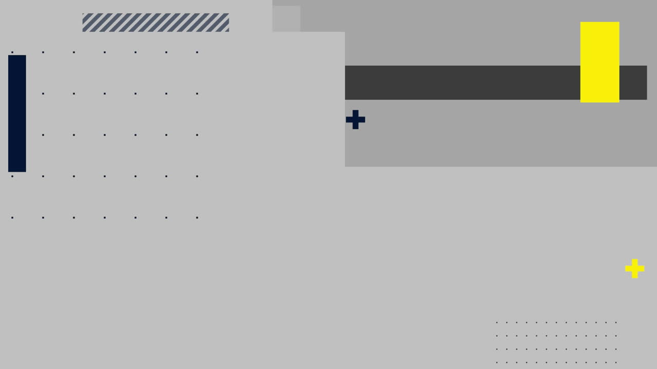Rectangles and dots moving on grey background
