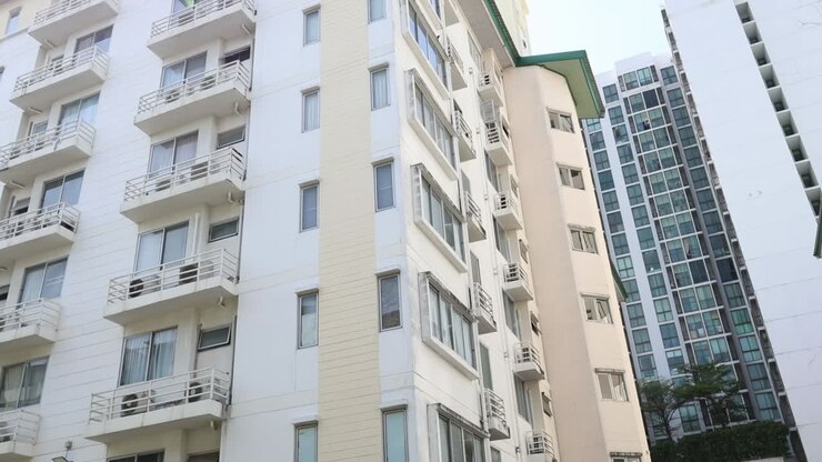 panoramablick auf moderne wohngebäude