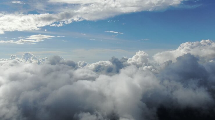 Flying Over the Clouds in a Dreamy Scene