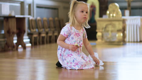 child eating snack