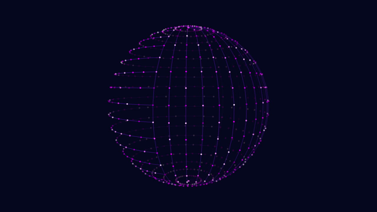 검은 바탕에  점이 있는 파란색 와이어 프레임 구