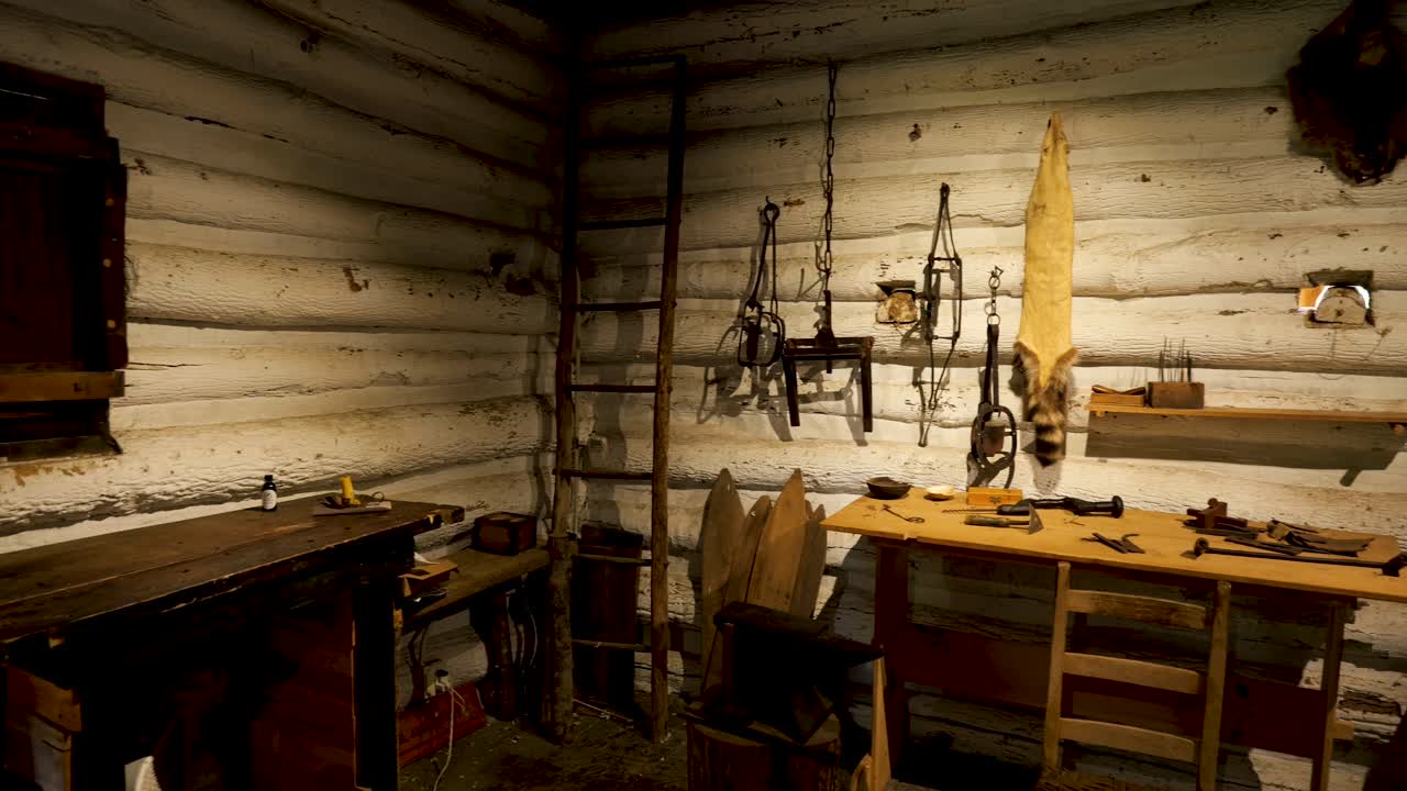 Gunsmith's table and tools on the American Frontier