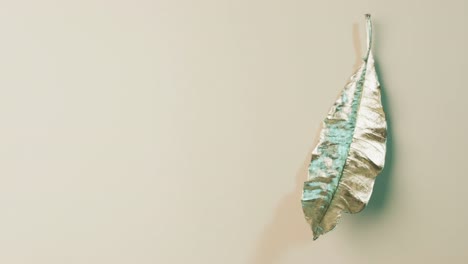 video de la hoja metálica de otoño de halloween con espacio de copia en fondo verde