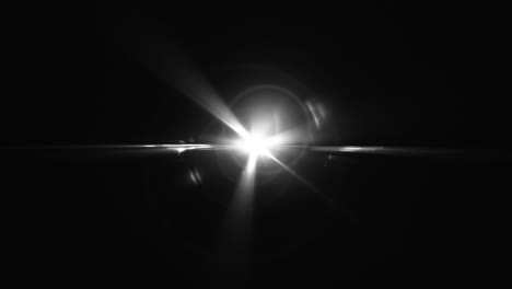 las llamaradas de lente óptica negra y blanca anillo sin costura elemento de efecto de iluminación estilizado. 4k luz de bucle sin costura anillo de lente con brillo anillo de luz flash brillo de movimiento parpadeo brillo de anillo de halo para superposición.