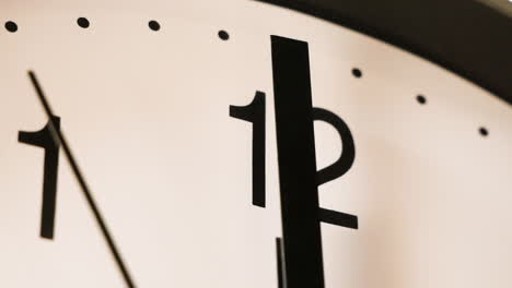 Black-and-white-clock-face-approaching-12-o'clock