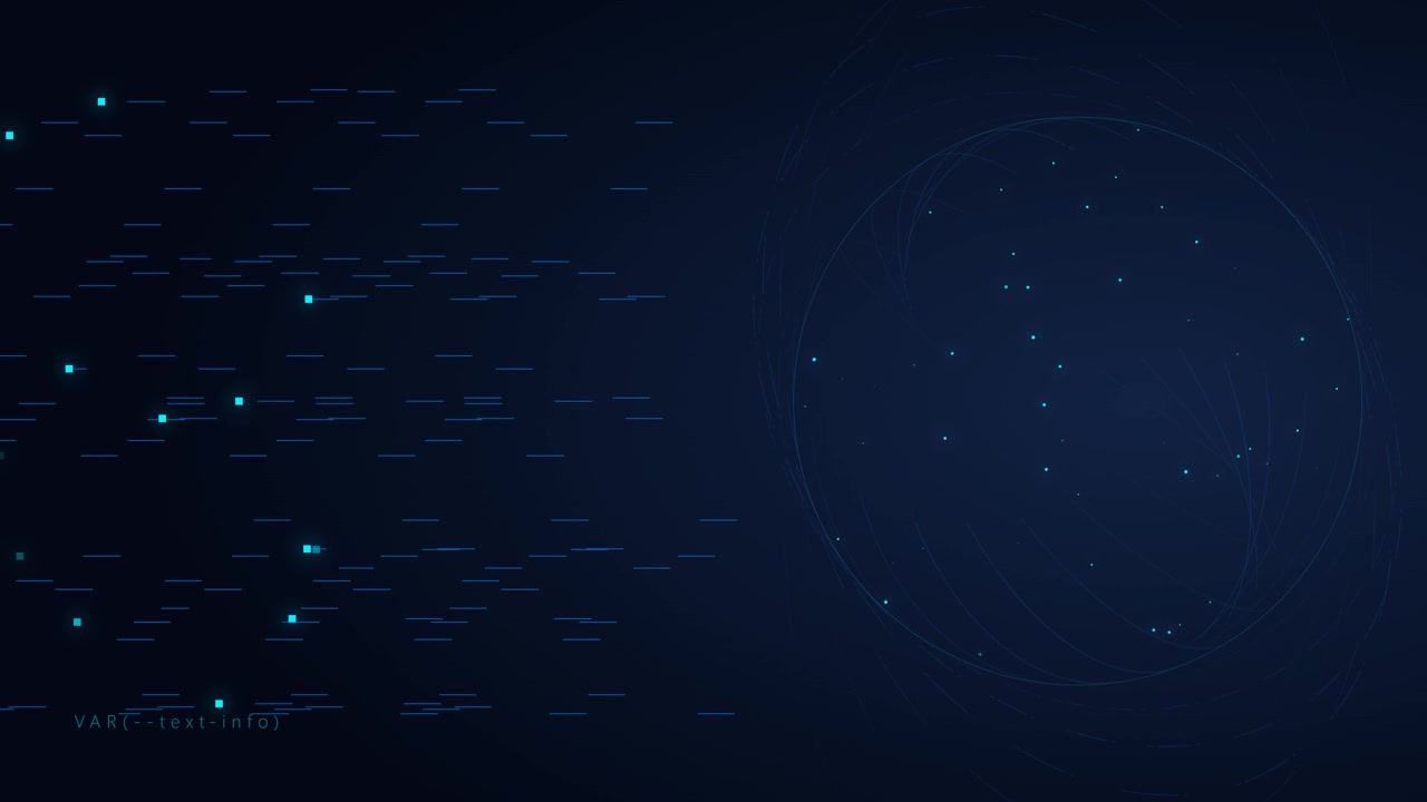 Abstract Digital Background with Rotating Globe and Data Particles