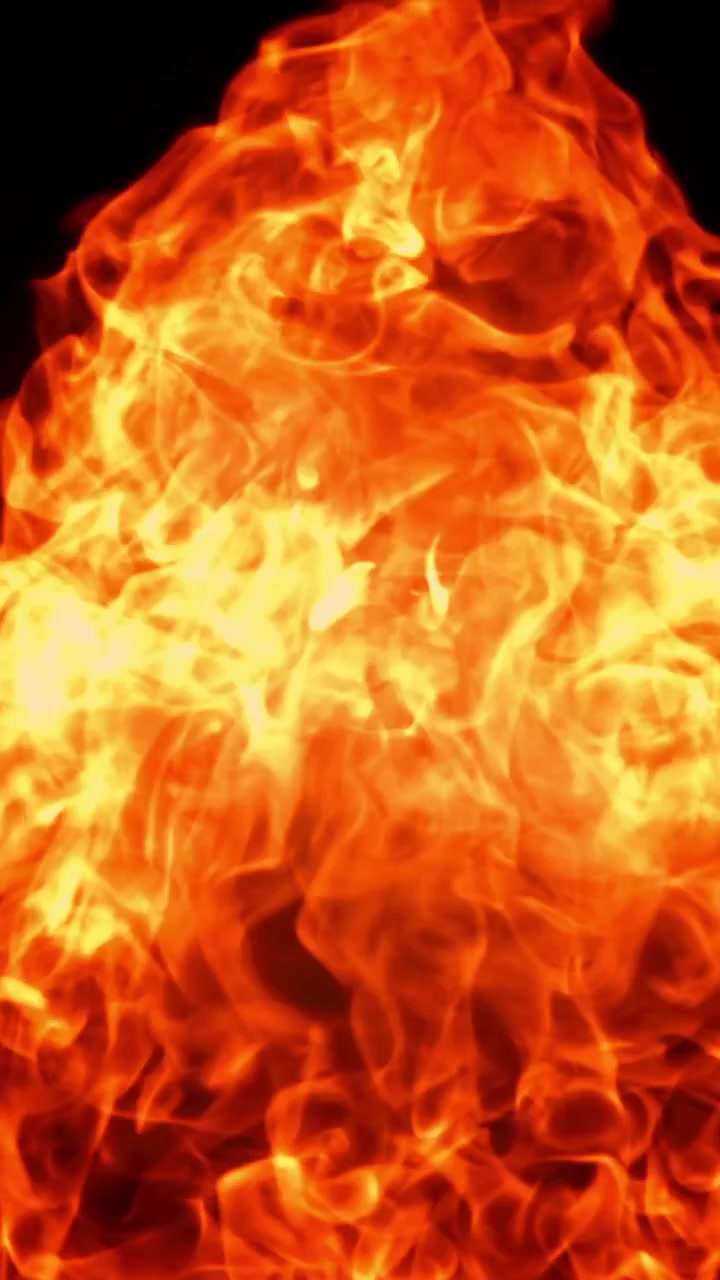 Dynamic Fireball Expanding on Black Background