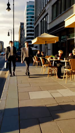 business professionals in a cityscape