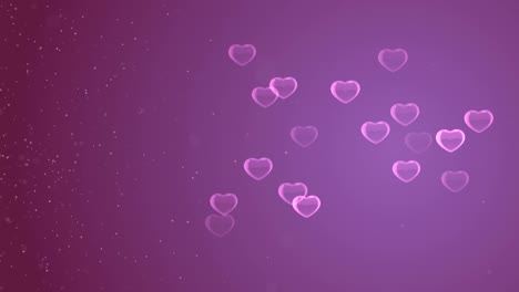 heart shapes bokeh defoused seamlaess loop background