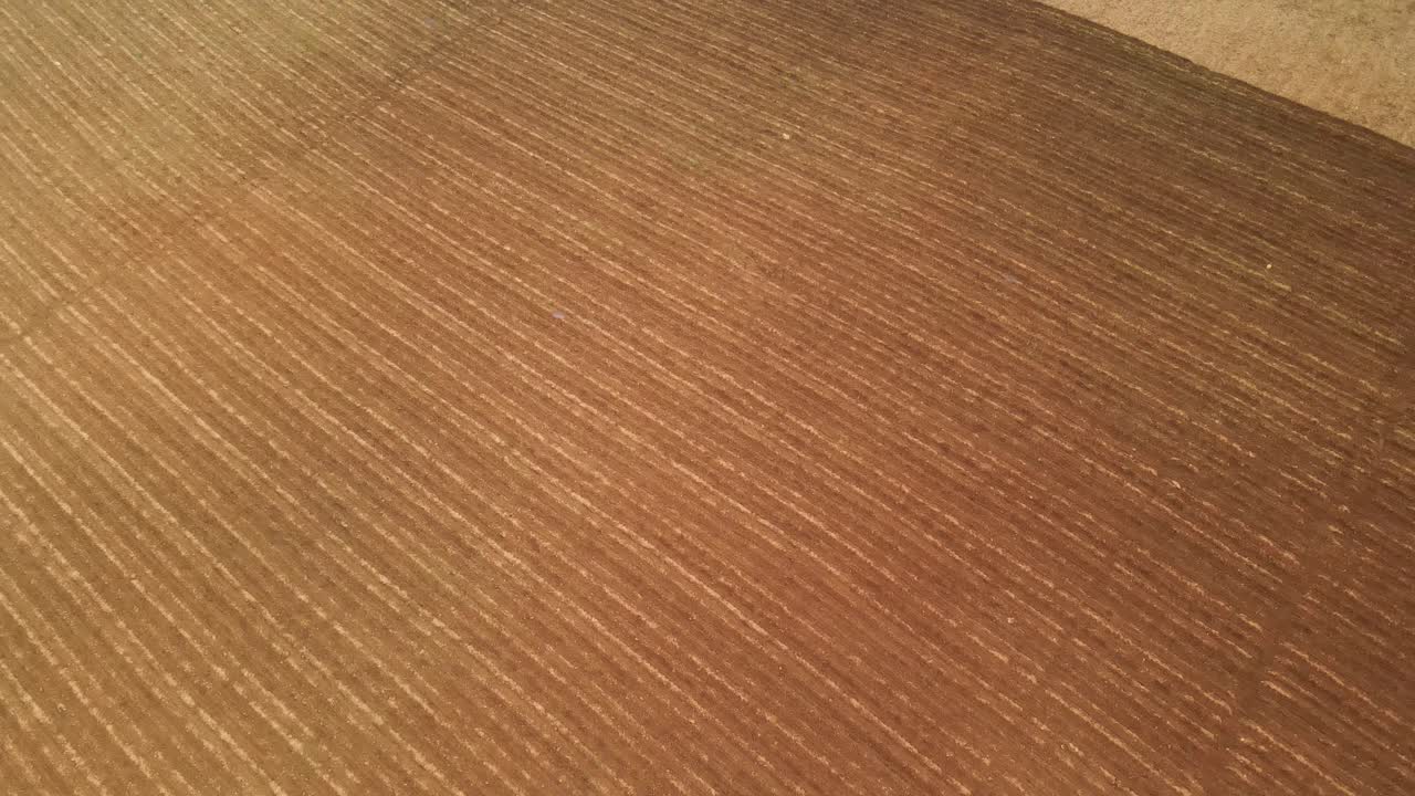 동남아시아 태국의 외딴 시골에 새로 경작된 농지의 항공 영상