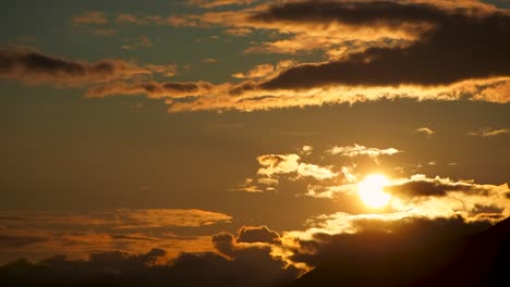 time lapse of beautiful colorful sunset with different shades of clouds