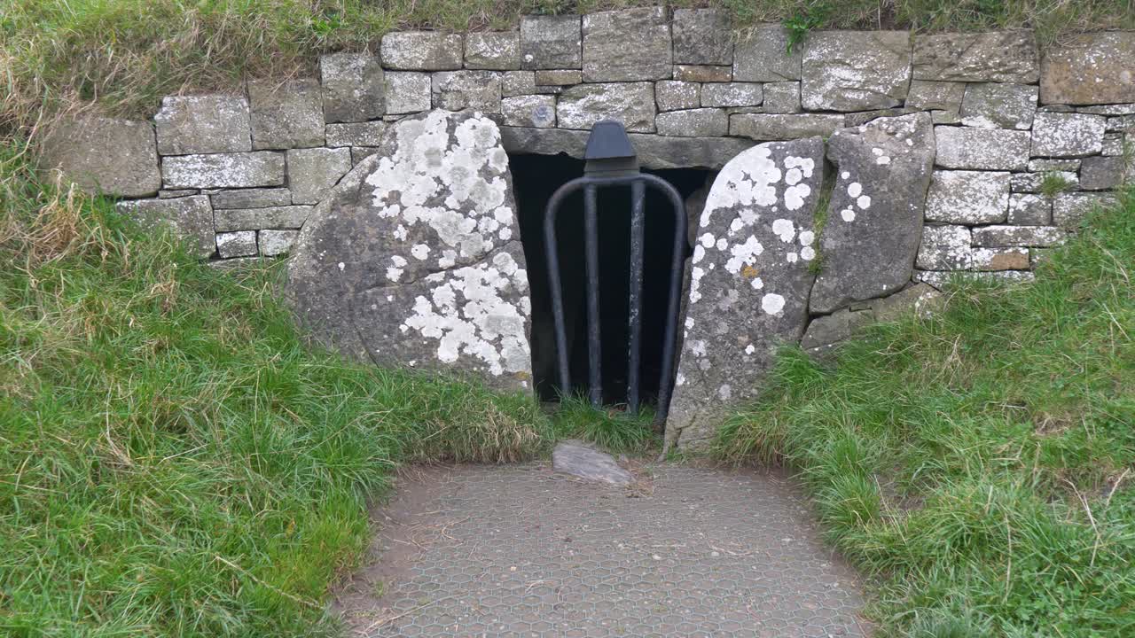 Entrance to the Mound of Hostages Passage Tomb at the Hill of Tar