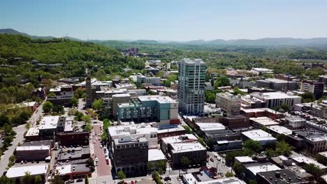 aerial pullout asheville nc, asheville north carolina skyline