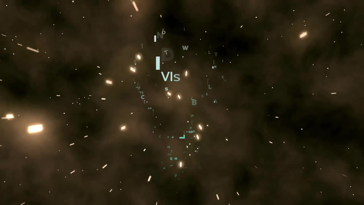 검은색 배경에 반이는 불빛 위에 열망적인 비즈니스 텍스트의 전구 애니메이션