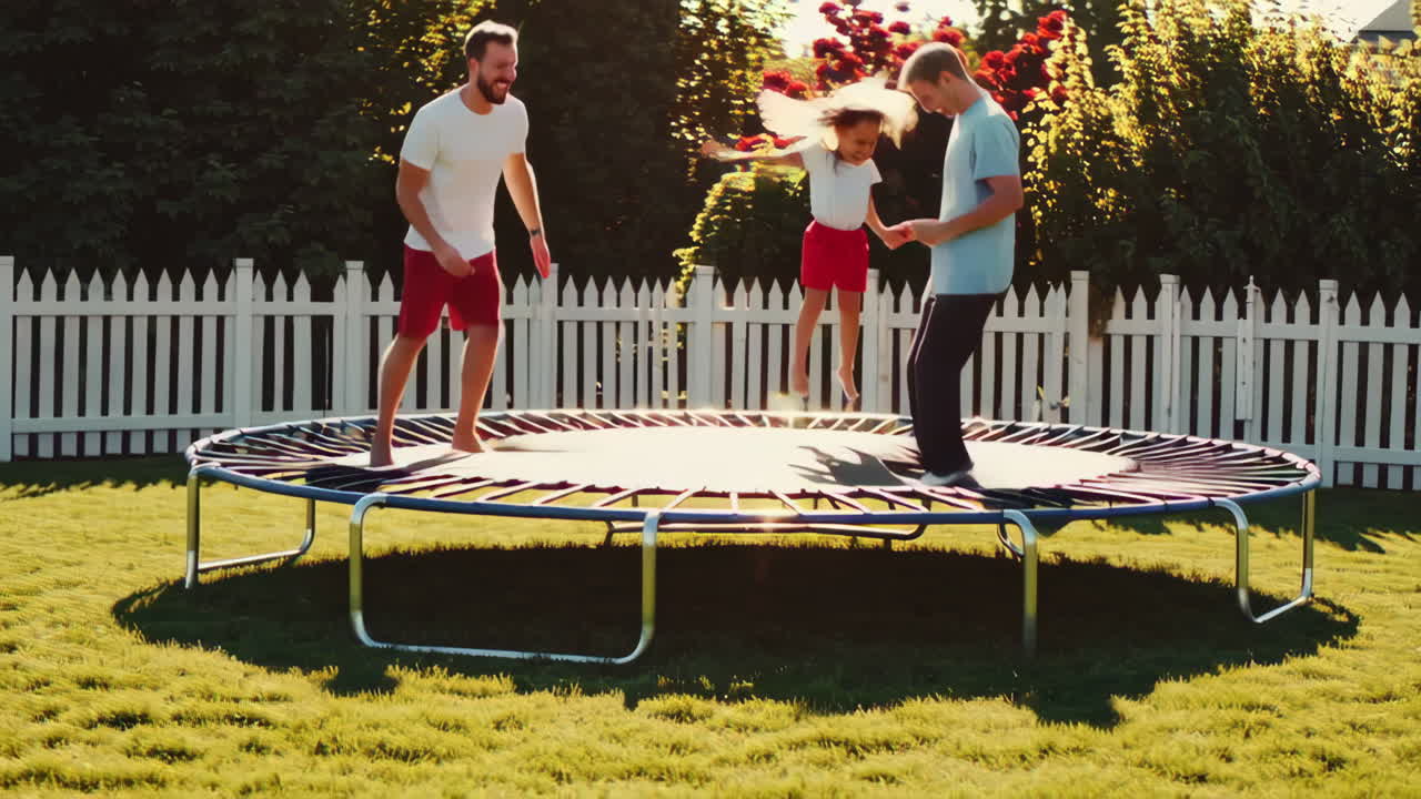 Family Fun on the Trampoline