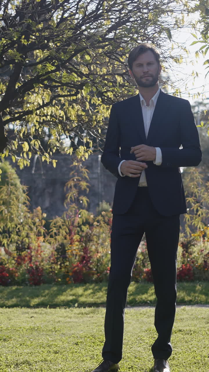 공원에서 사업가