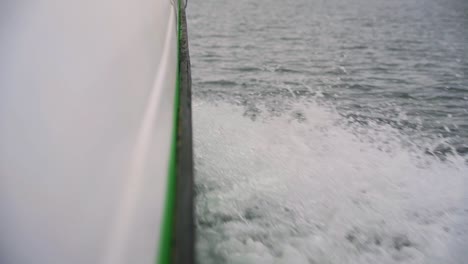 boat wake view from boat on the ocean 1080p 120fps wide angle shot