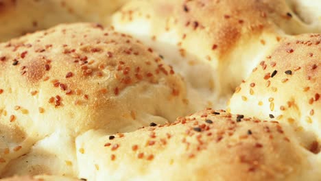 close-up of sesame seed bread