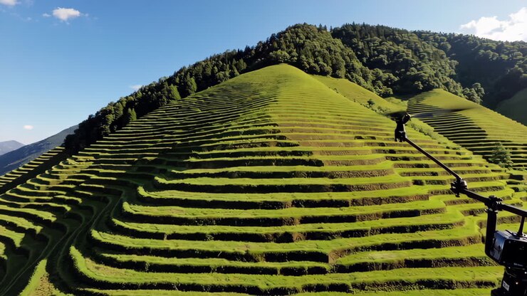 Stunning Aerial View of Rice Terraces