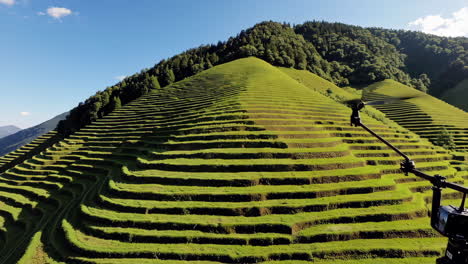 stunning aerial view of rice terraces