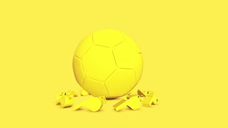 soccer ball and whistle 4k