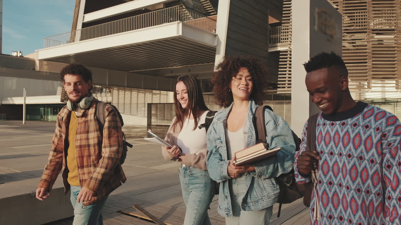 Group of students on college campus