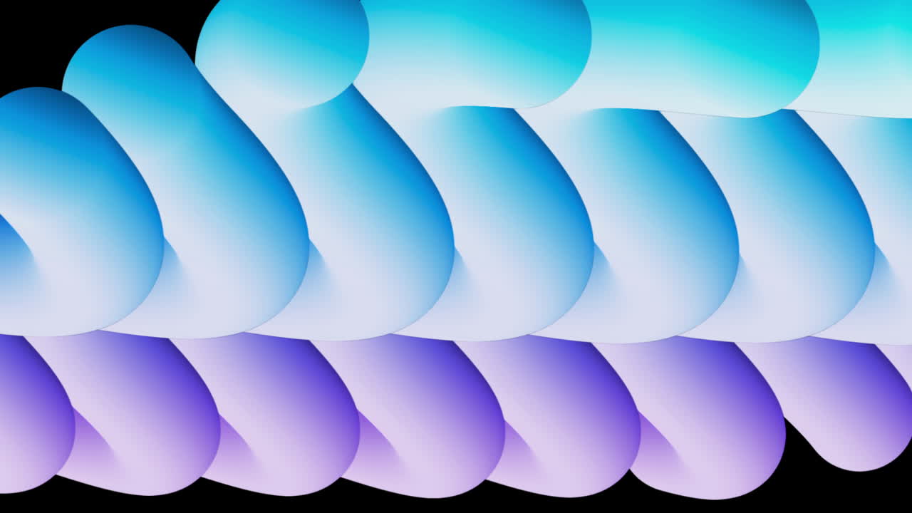 Abstract Gradient Waves Flowing Seamlessly on Black Background