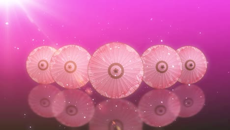 japanese chinese umbrella parasol loop animation