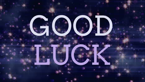good luck text with lights