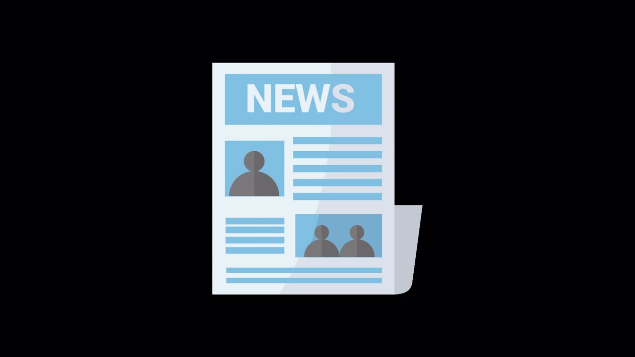 Animated Newspaper Unfolding and Filling with News Content